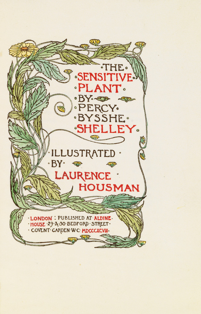 (CARDEW, GLORIA / GUILD OF WOMEN BINDERS.) Shelley, Percy Bysshe. The Sensitive Plant.